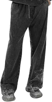 Amazon.com: BINTEHGS Wide Leg Vintage Acid Washed Baggy